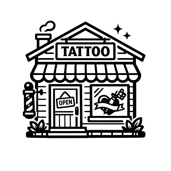 Tattoo shop icon