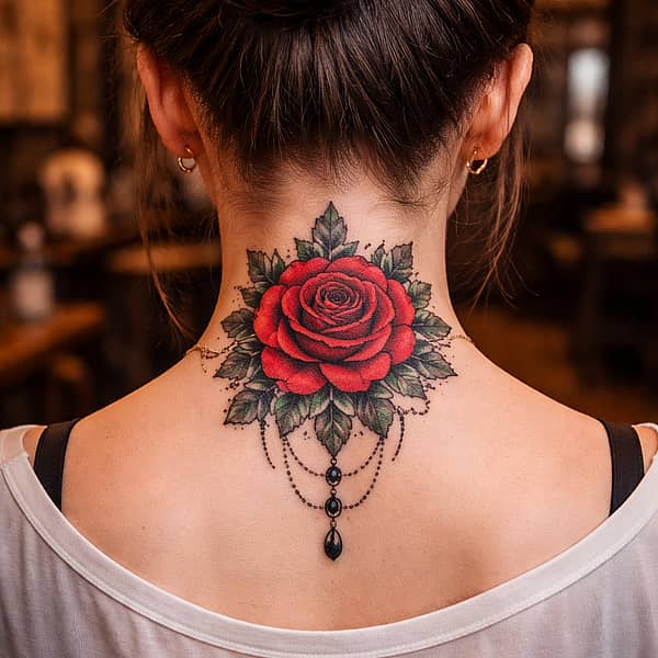 Rostatueringar i traditionell stil, blackwork och fine line