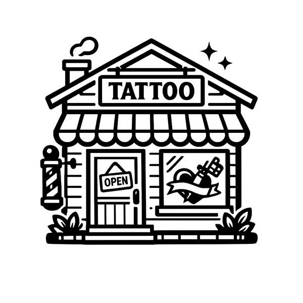 Tattoo shop icon