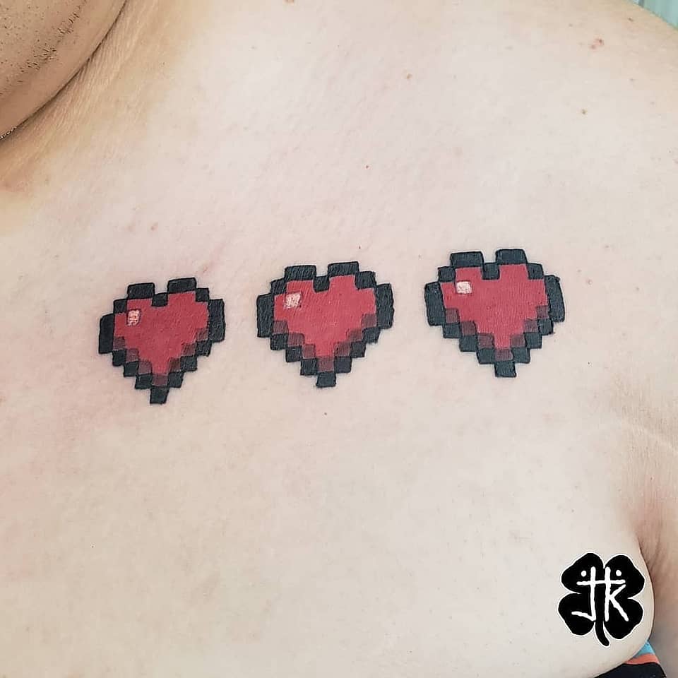 8-Bit Life Hearts Trio