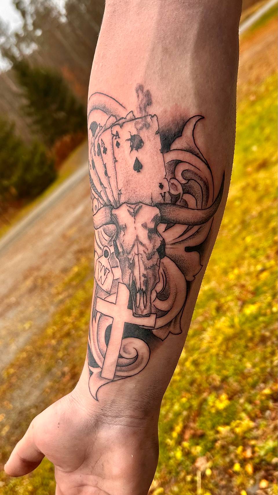 Ace of Spades Bull Skull