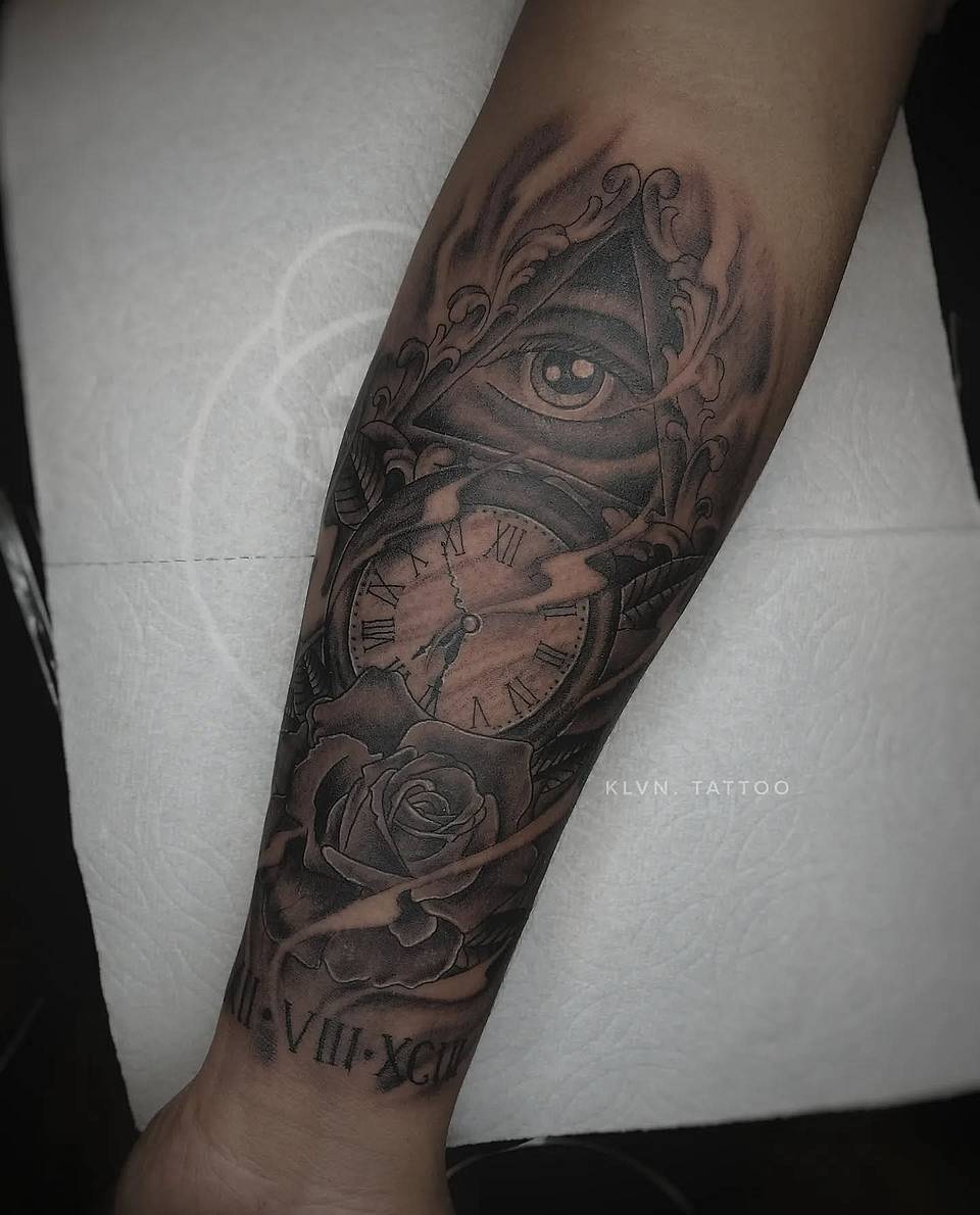 All-Seeing Eye, Clock & Rose