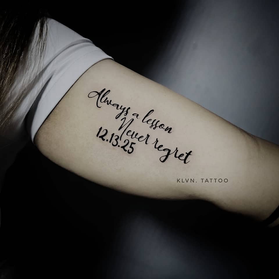 Always a Lesson, Never Regret