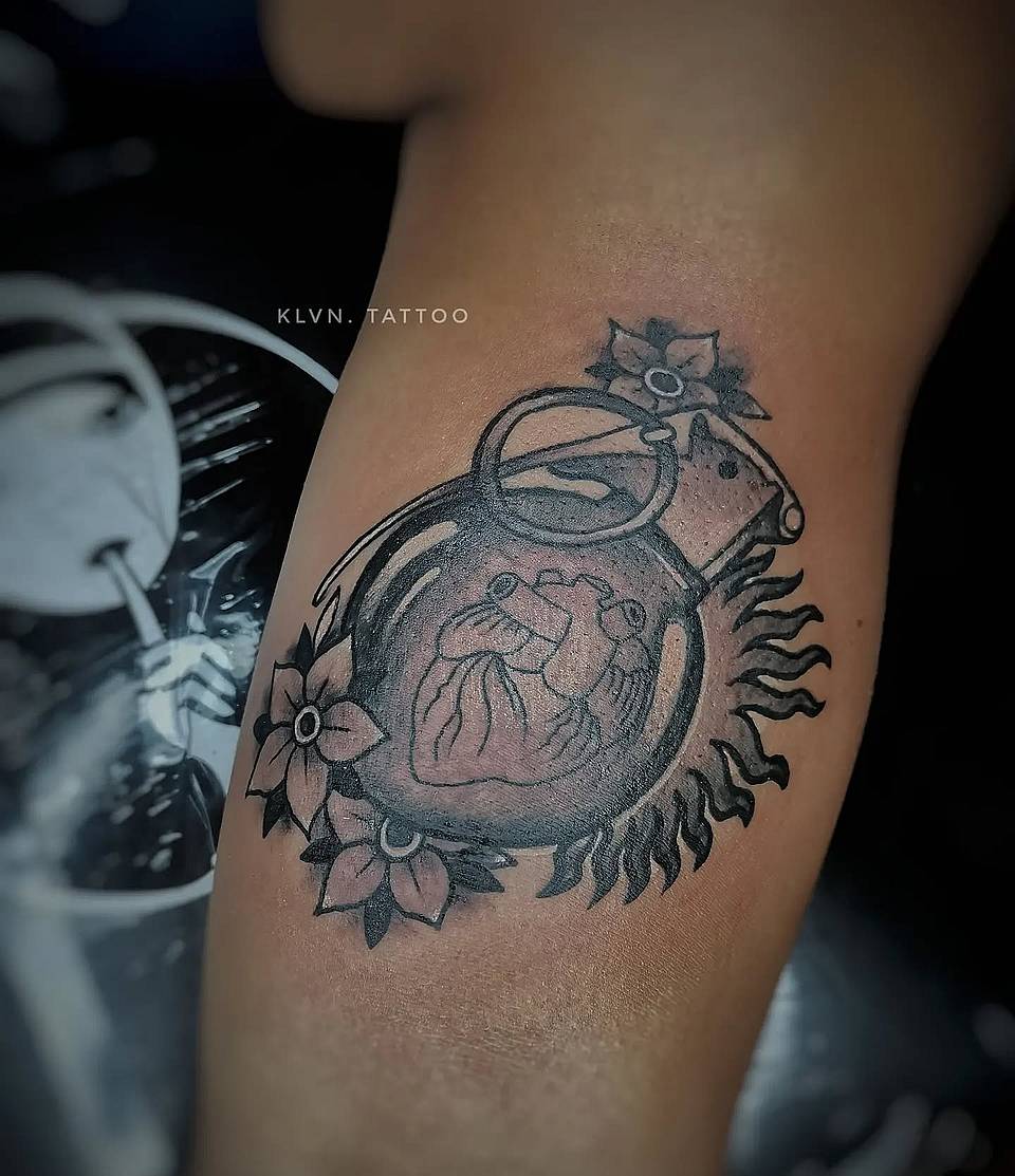 Anatomical Heart Locket Pendant