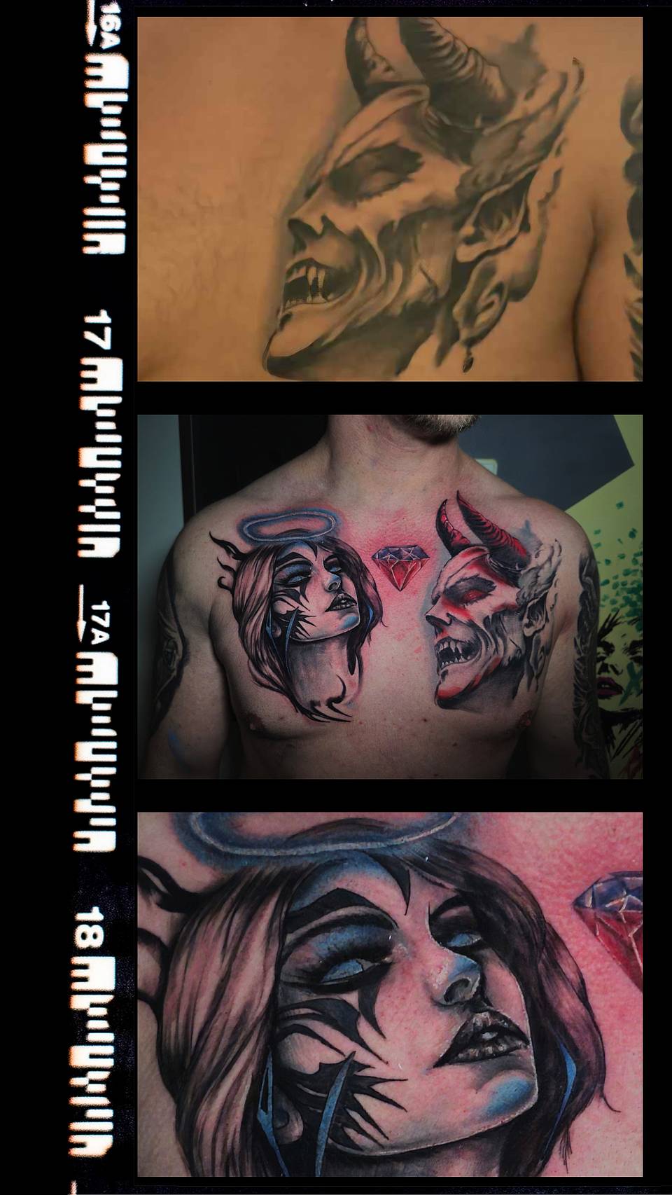Angel and Devil Chest Portraits