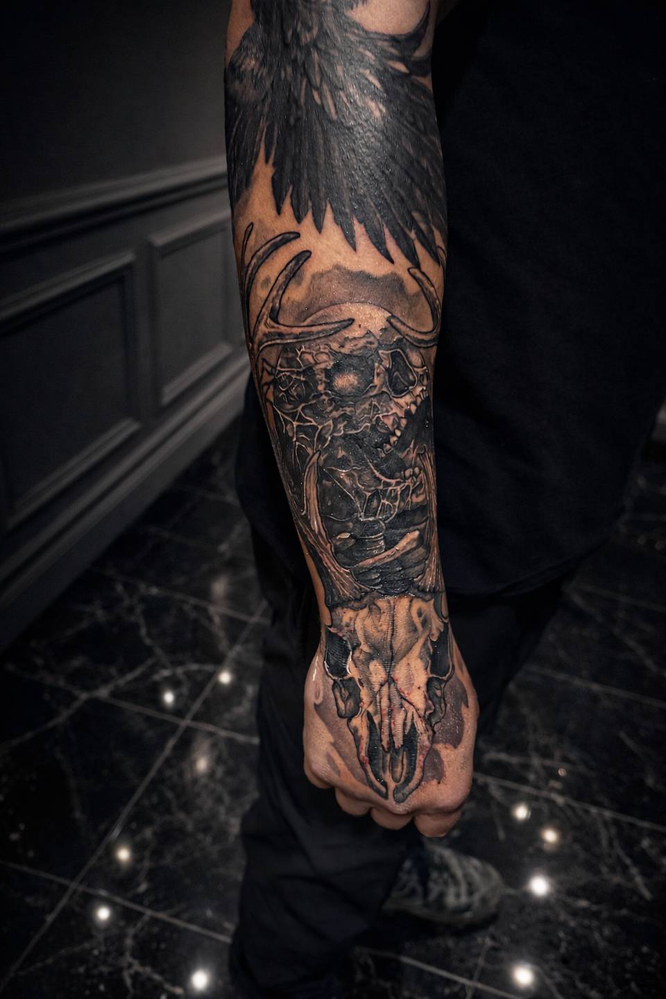 Antlered Skull Sleeve
