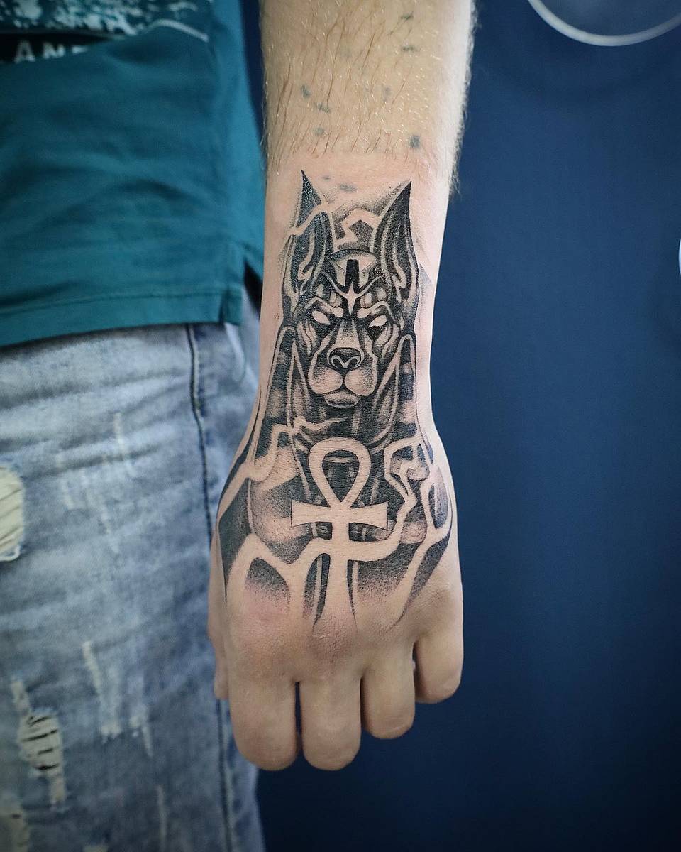 Anubis Guardian with Ankh
