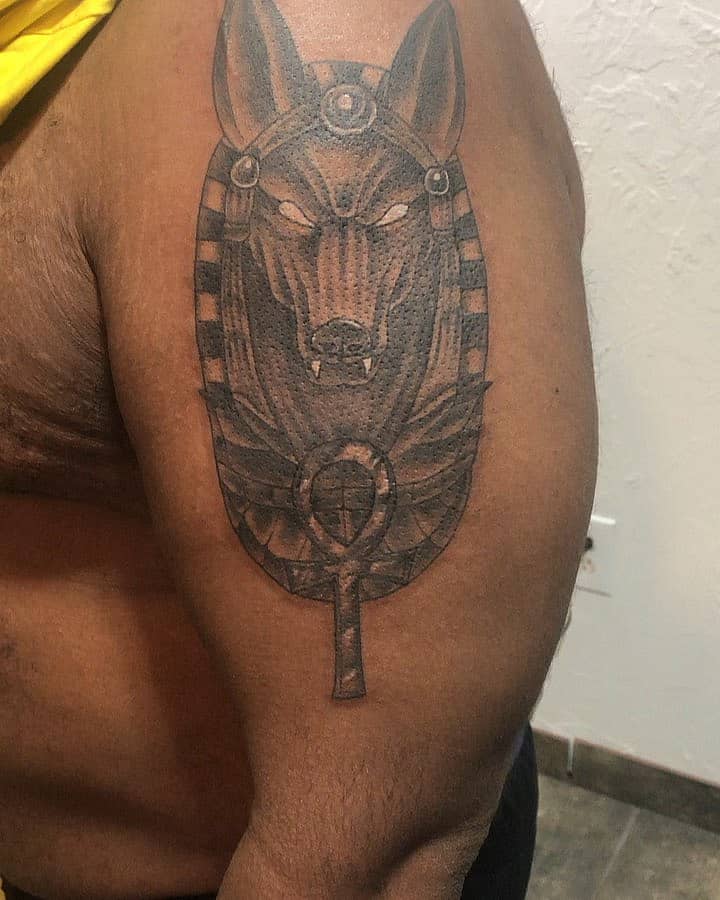 Anubis Guardian with Ankh