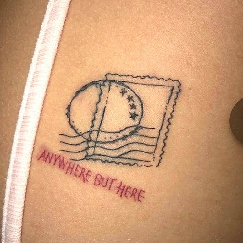 Anywhere But Here Postage Stamp