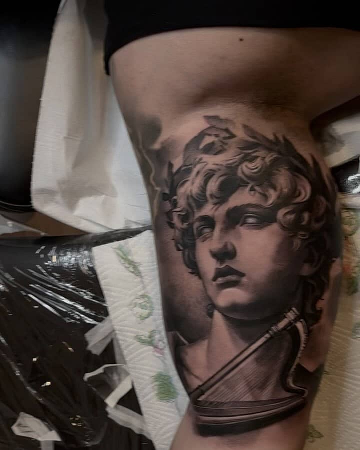 Apollo Portrait with Lyre