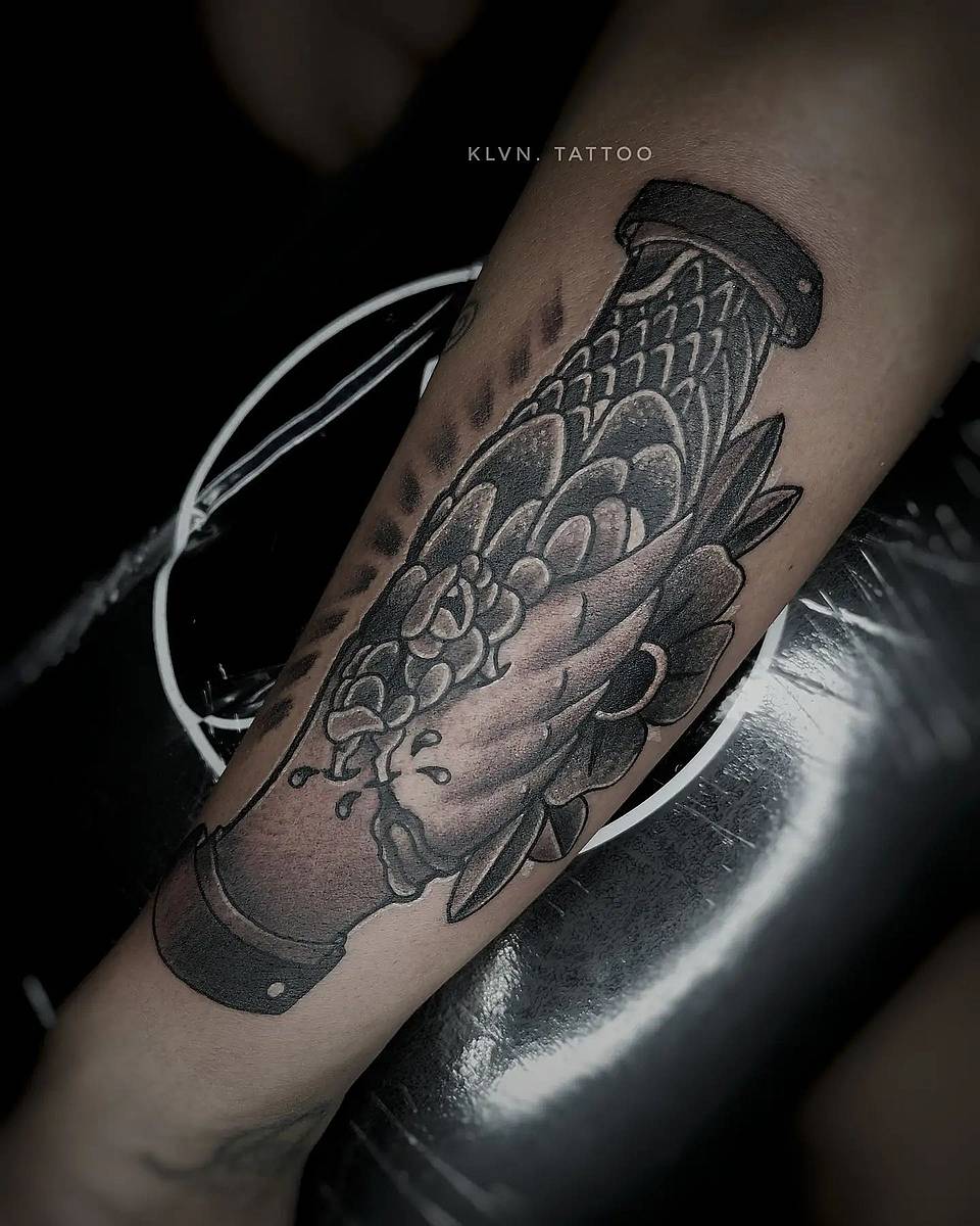 Armored Hand with Bloom