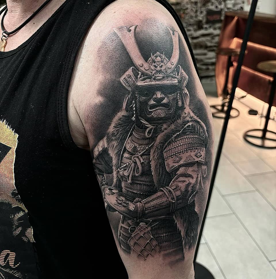 Armored Samurai Portrait