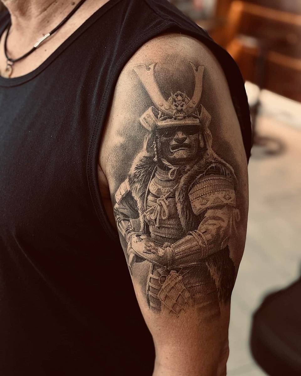 Armored Samurai Portrait