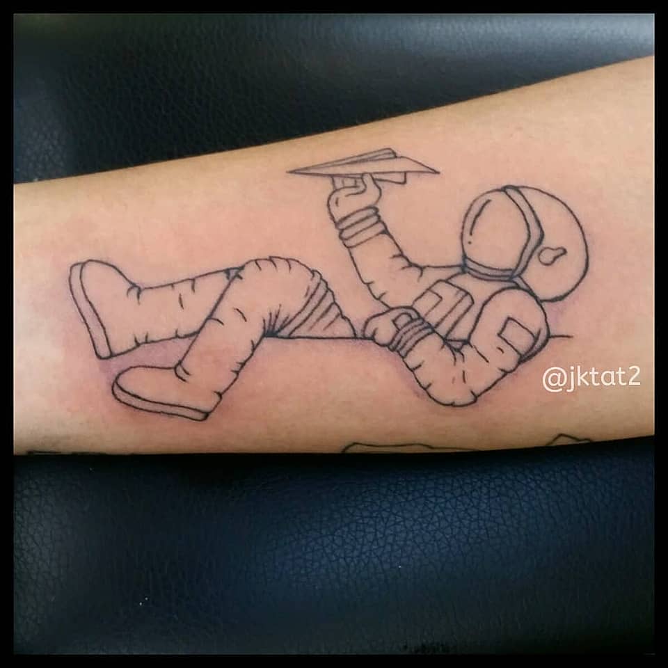 Astronaut's Paper Plane