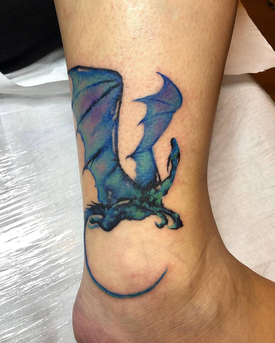 Azure Crescent Dragon