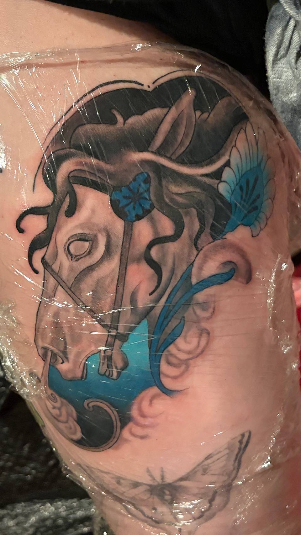 Azure Mare with Floral Accents