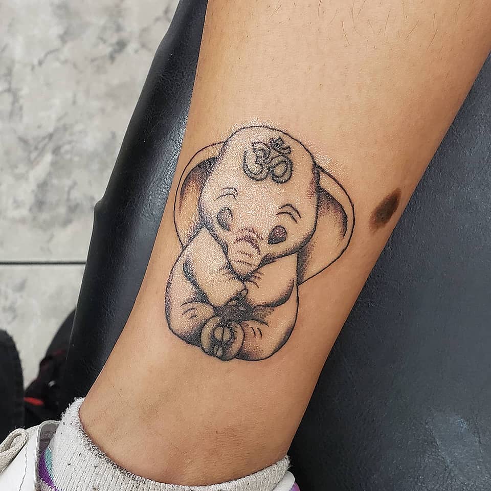 Baby Ganesha with Om