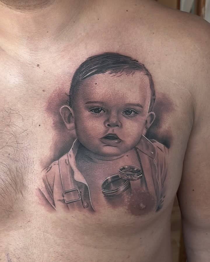Baby Portrait with Wedding Bands