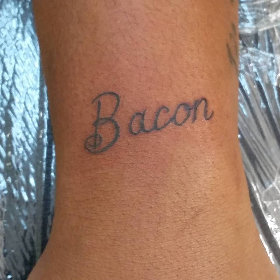 Bacon in Cursive