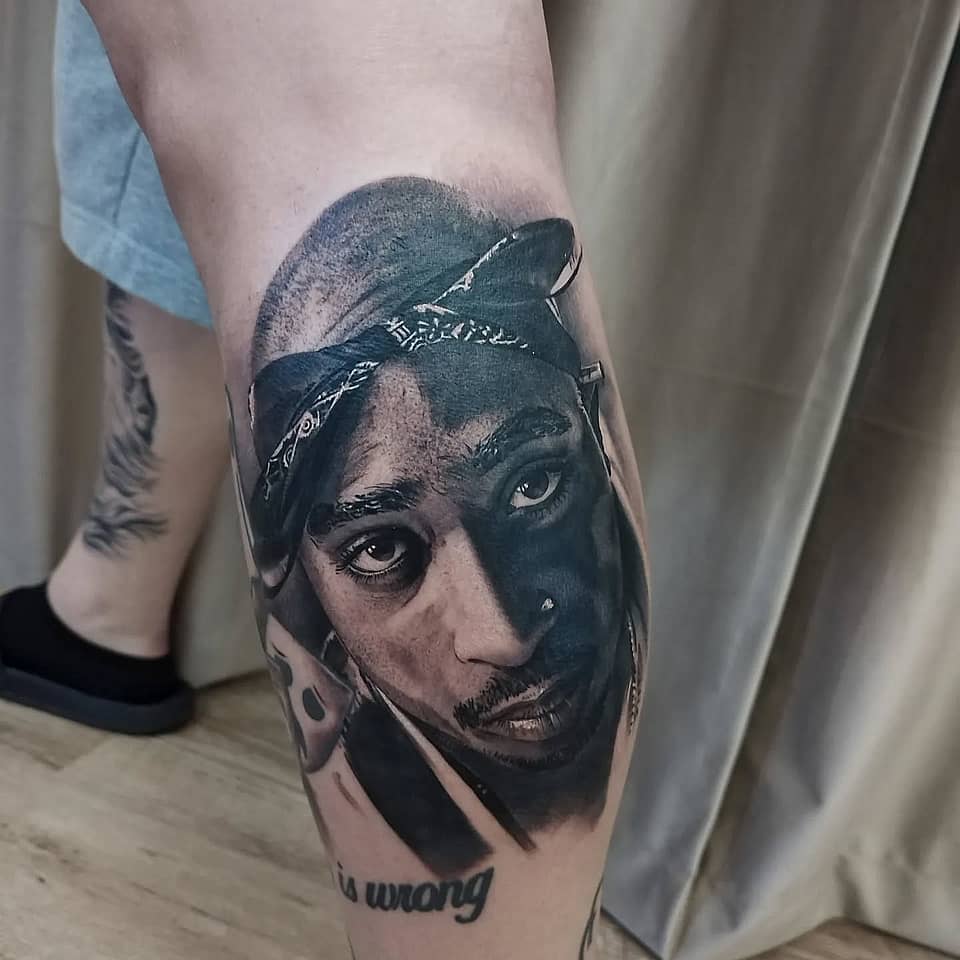 Bandana Portrait (Realistic Black & Grey)