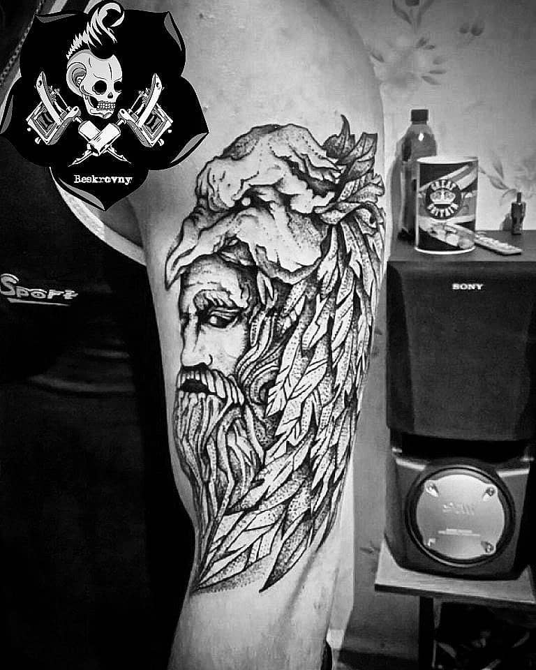 Bearded Seer with Feathered Skull Headdress