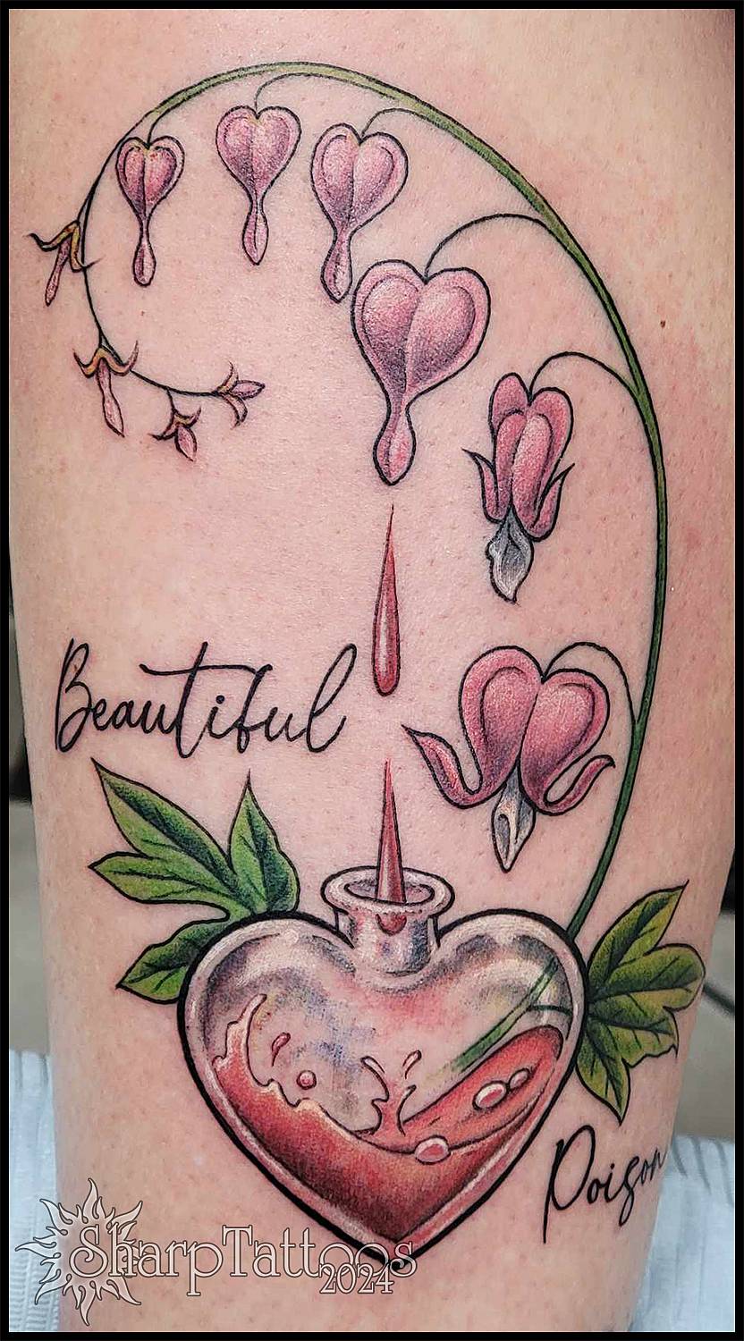 Beautiful Poison Bleeding-Heart Vial