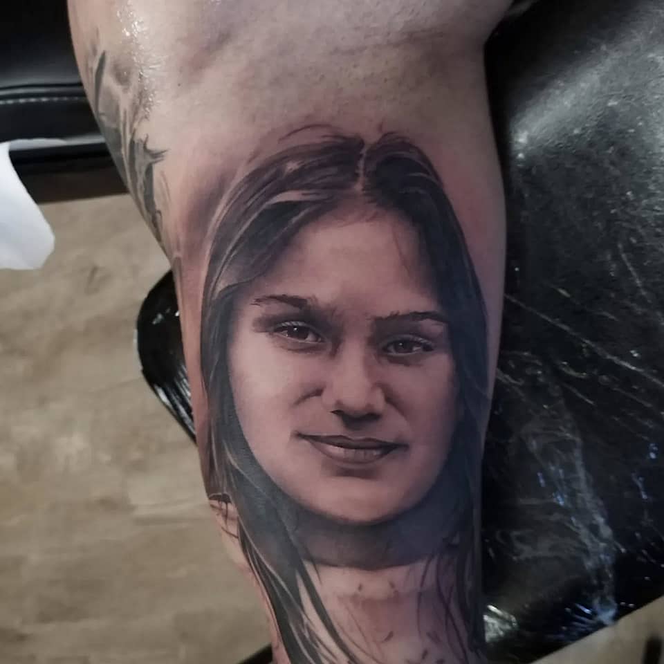 Black-and-Gray Realistic Portrait