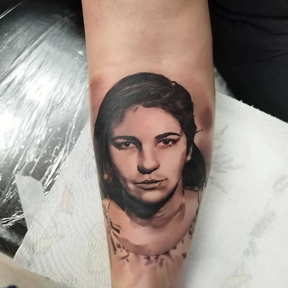 Black-and-Grey Realistic Portrait