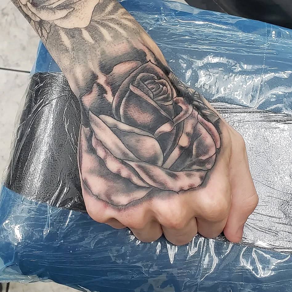 Black and Grey Rose Bloom