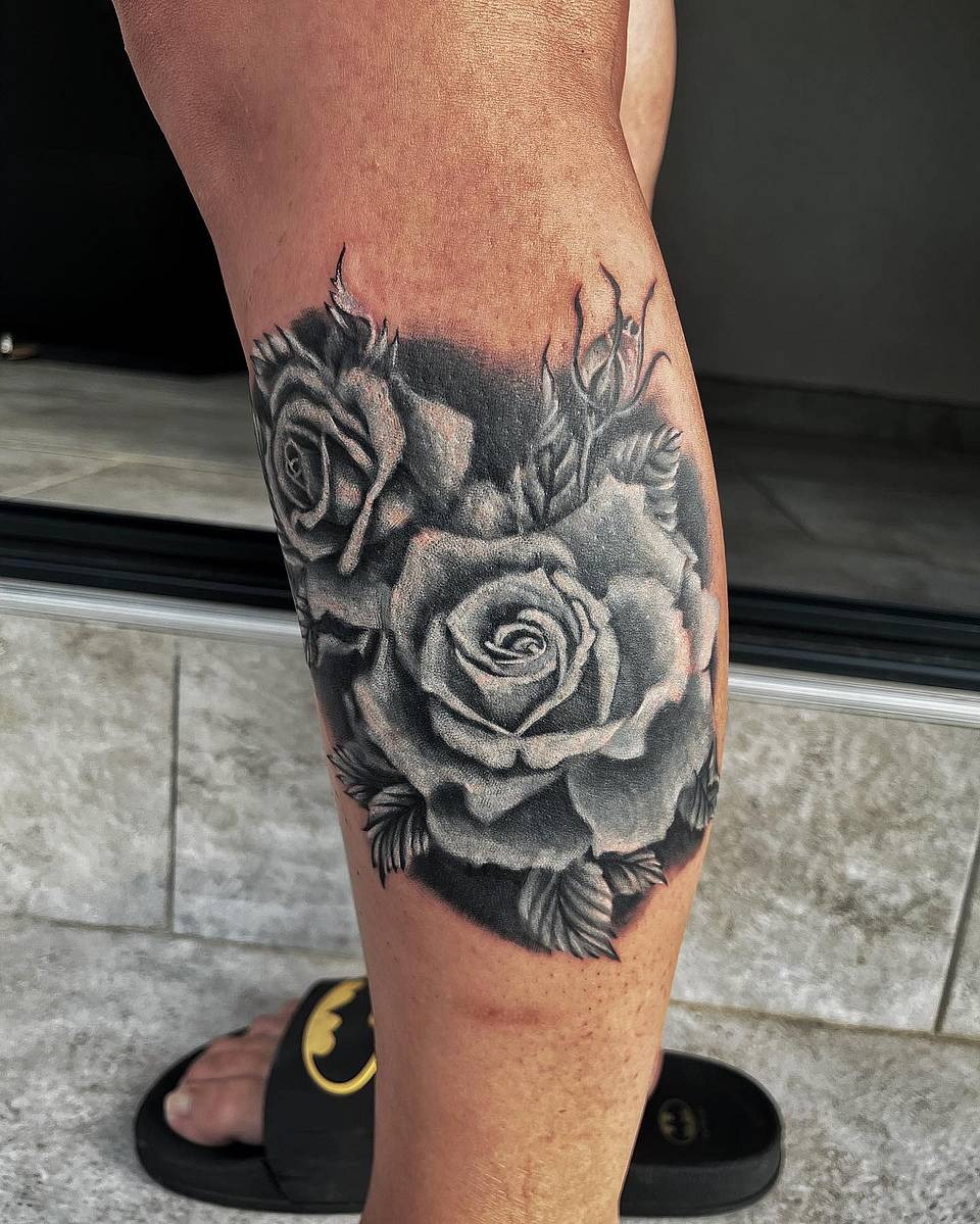 Black & Grey Rose Cluster
