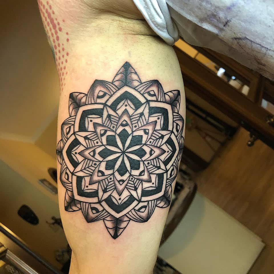 Blackwork Geometric Mandala