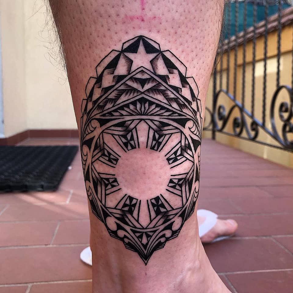 Blackwork Geometric Mandala
