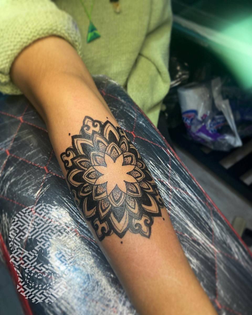 Blackwork Mandala Bloom