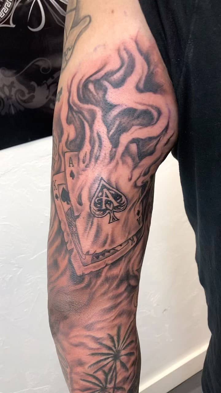 Blazing Ace of Spades