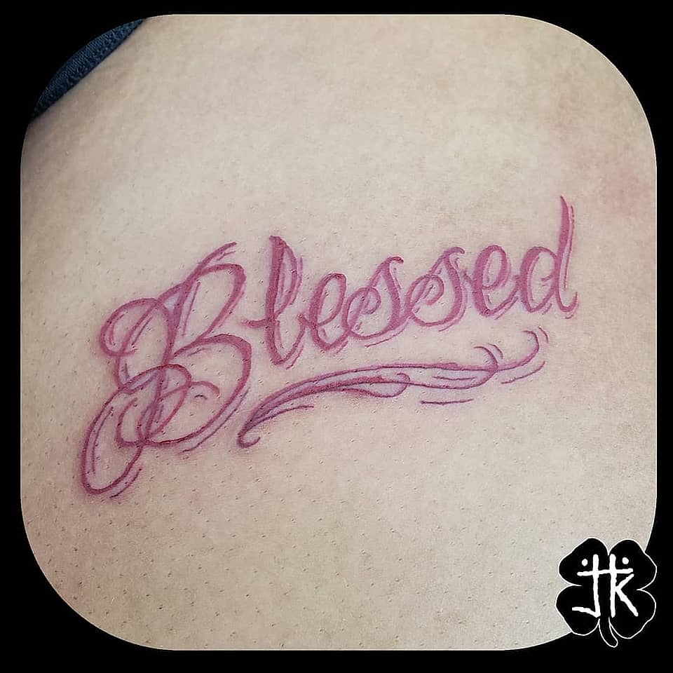 Blessed Script in Pink