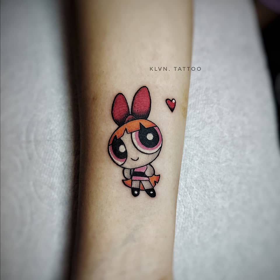 Blossom — Powerpuff Girls Cute Tattoo