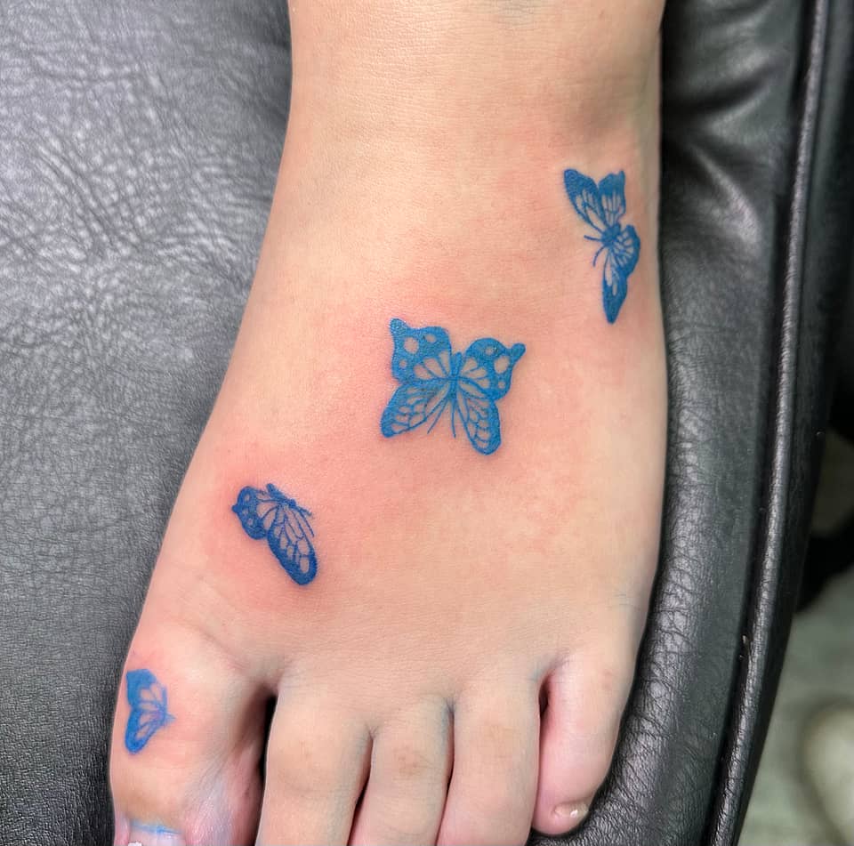 Blue Butterfly Scatter