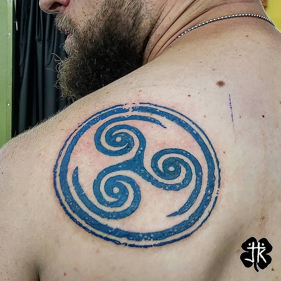 Blue Celtic Triskelion