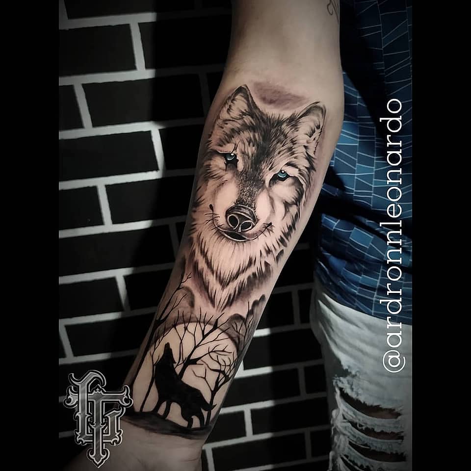 Blue-Eyed Wolf Portrait