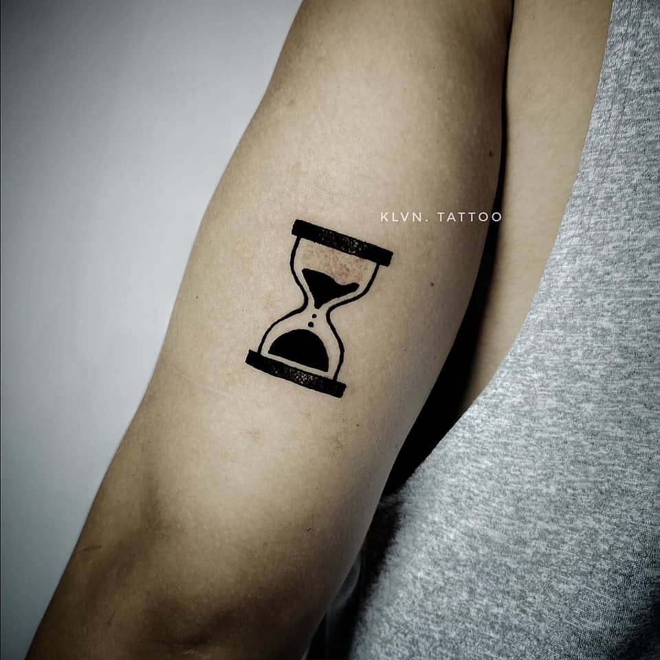 Bold Blackwork Hourglass