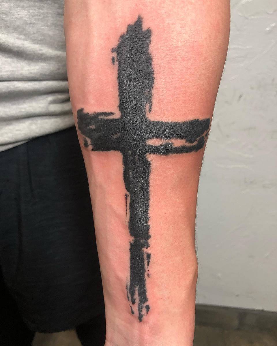 Bold Brushstroke Cross