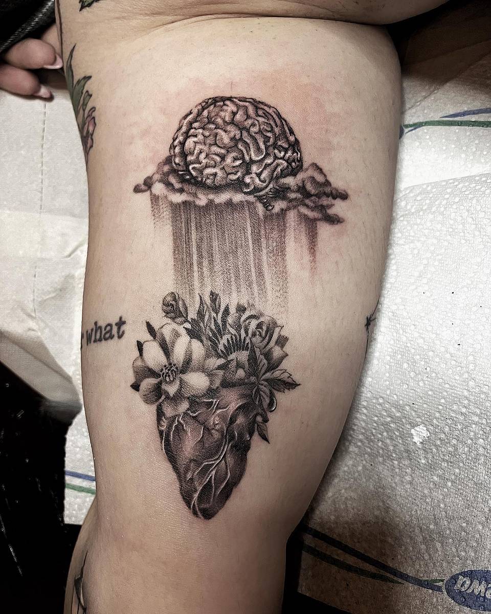 Brain Rain and Floral Heart