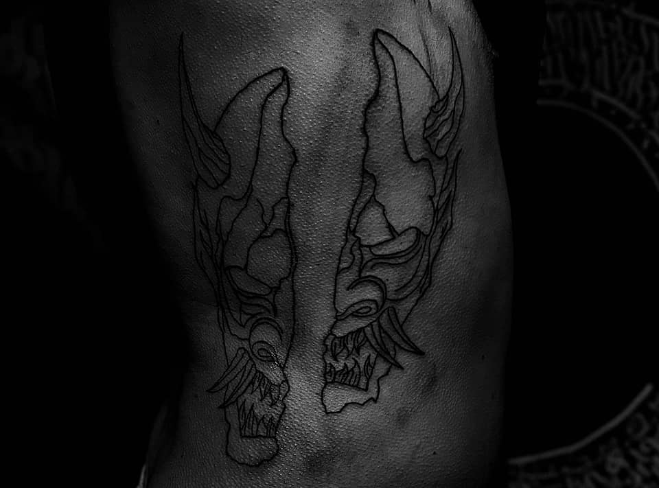 Broken Oni Mask