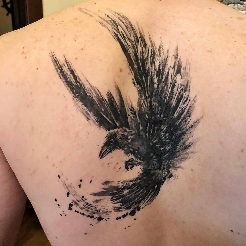 Brushstroke Raven