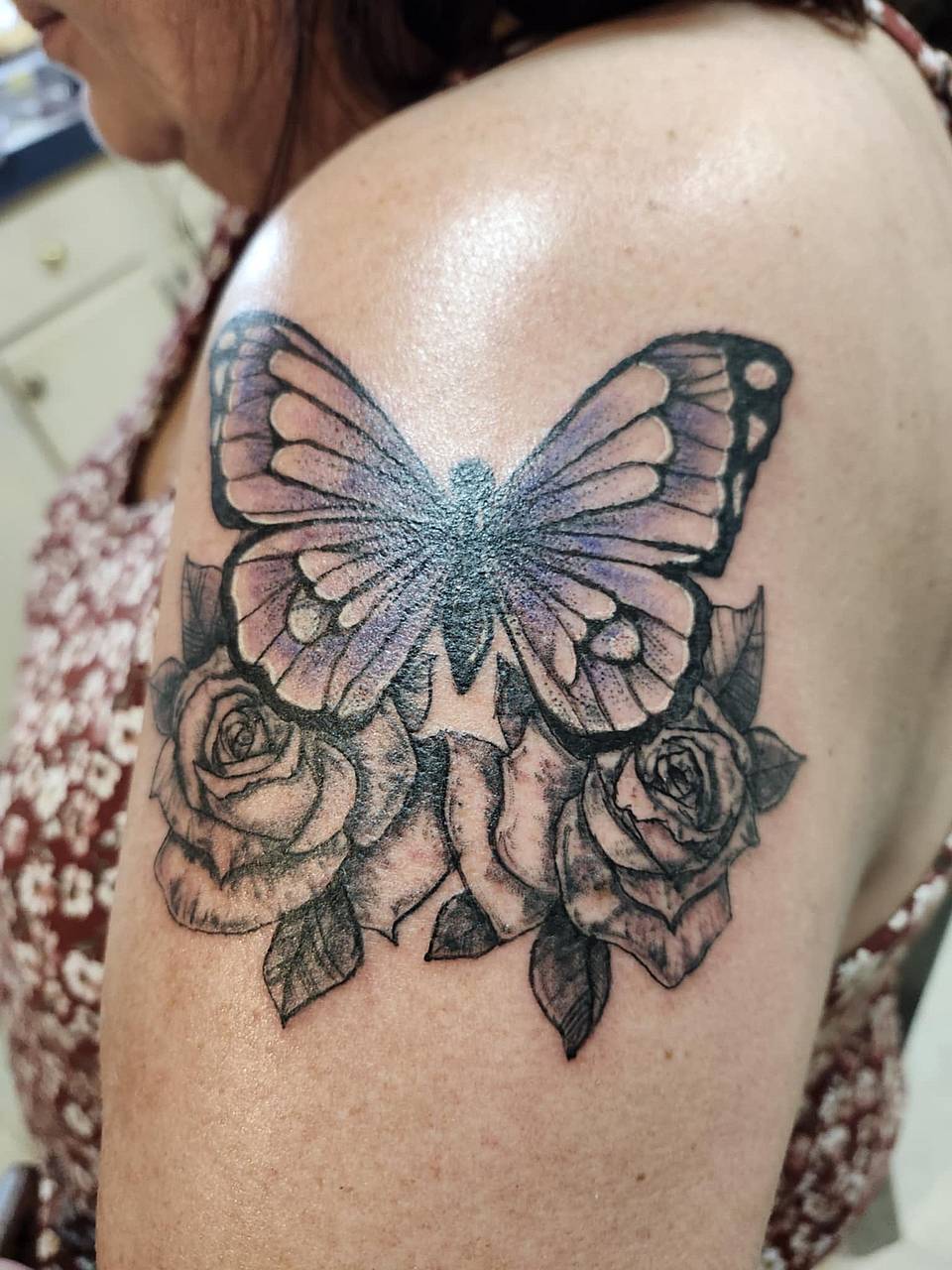 Butterfly Over Roses Lupus Warrior