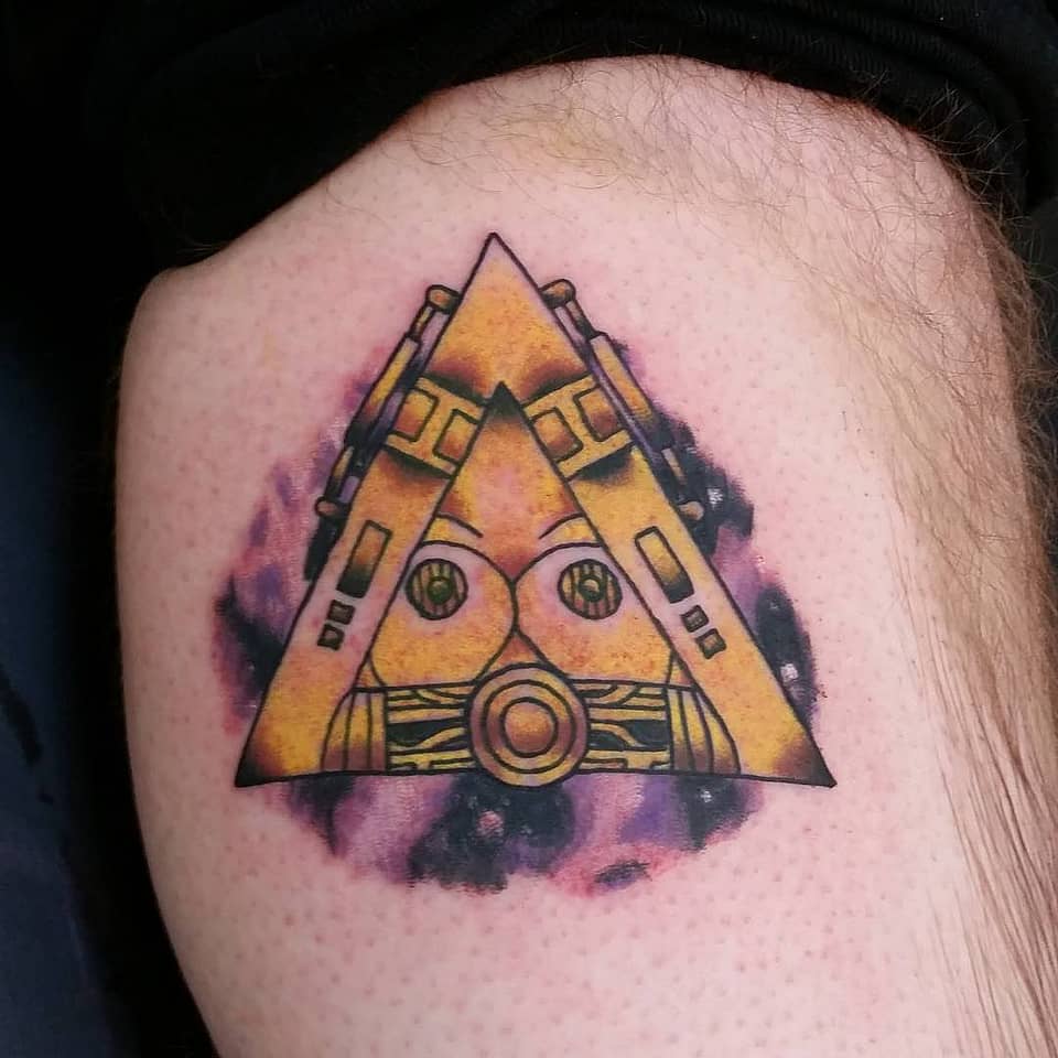 C-3PO-Inspired Golden Droid Triangle