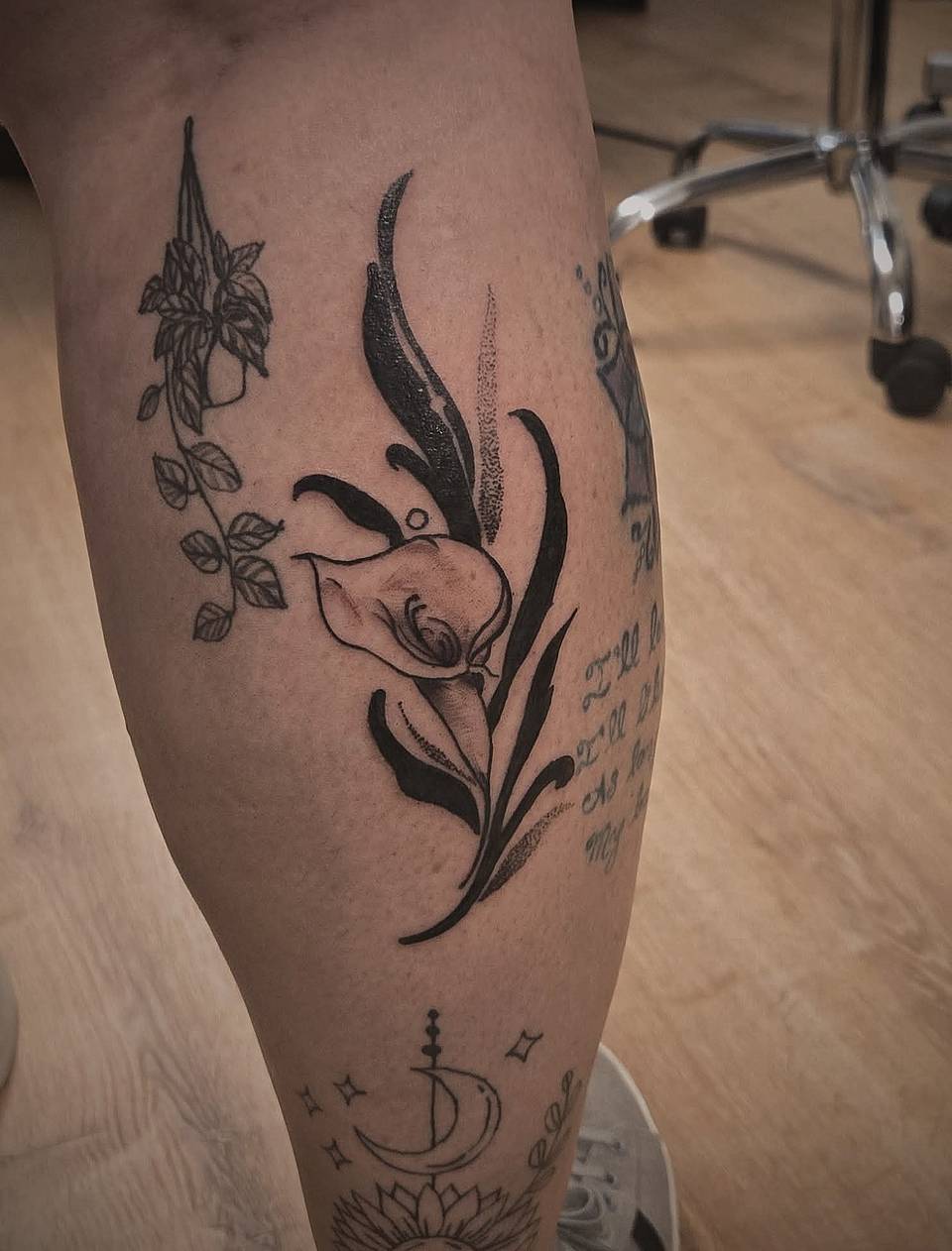 Calla Lily Blackwork
