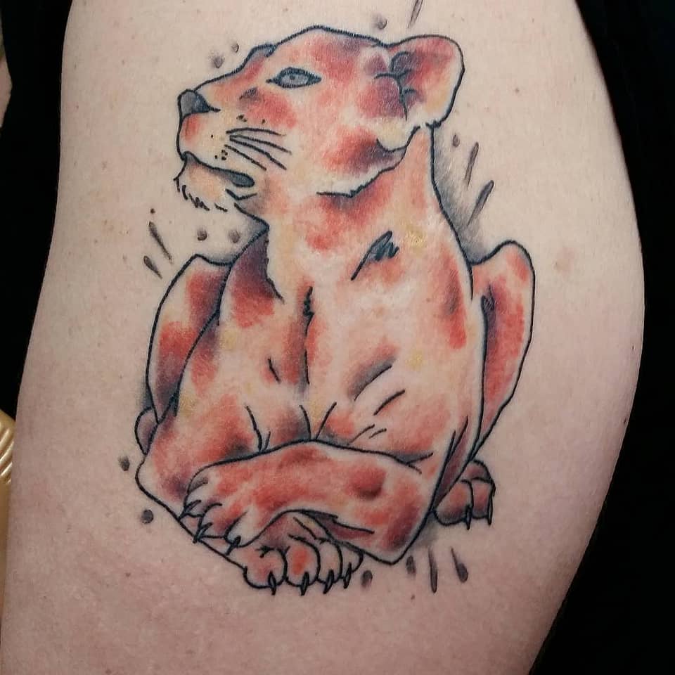 Calm Lioness Watercolor