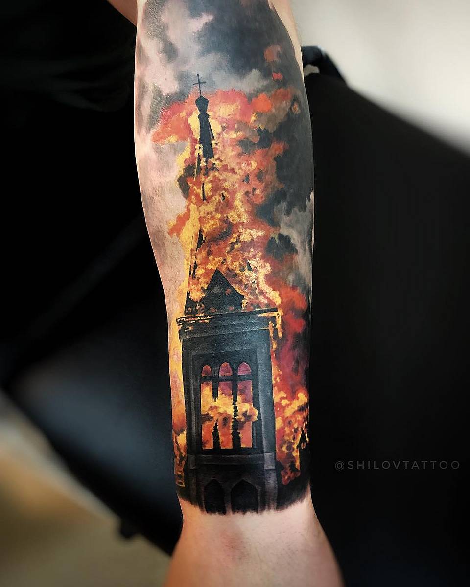 Cathedral in Flames