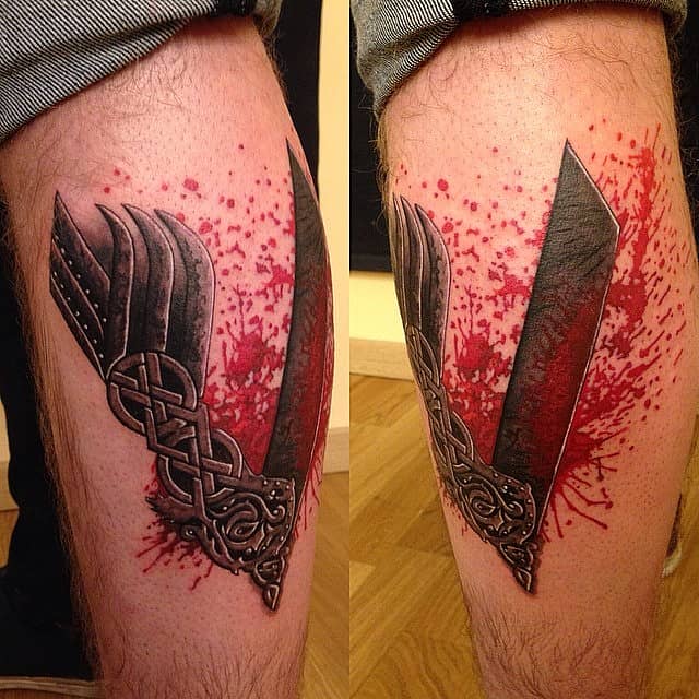 Celtic Blades with Blood Splatter